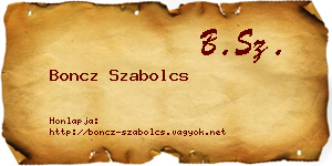 Boncz Szabolcs névjegykártya